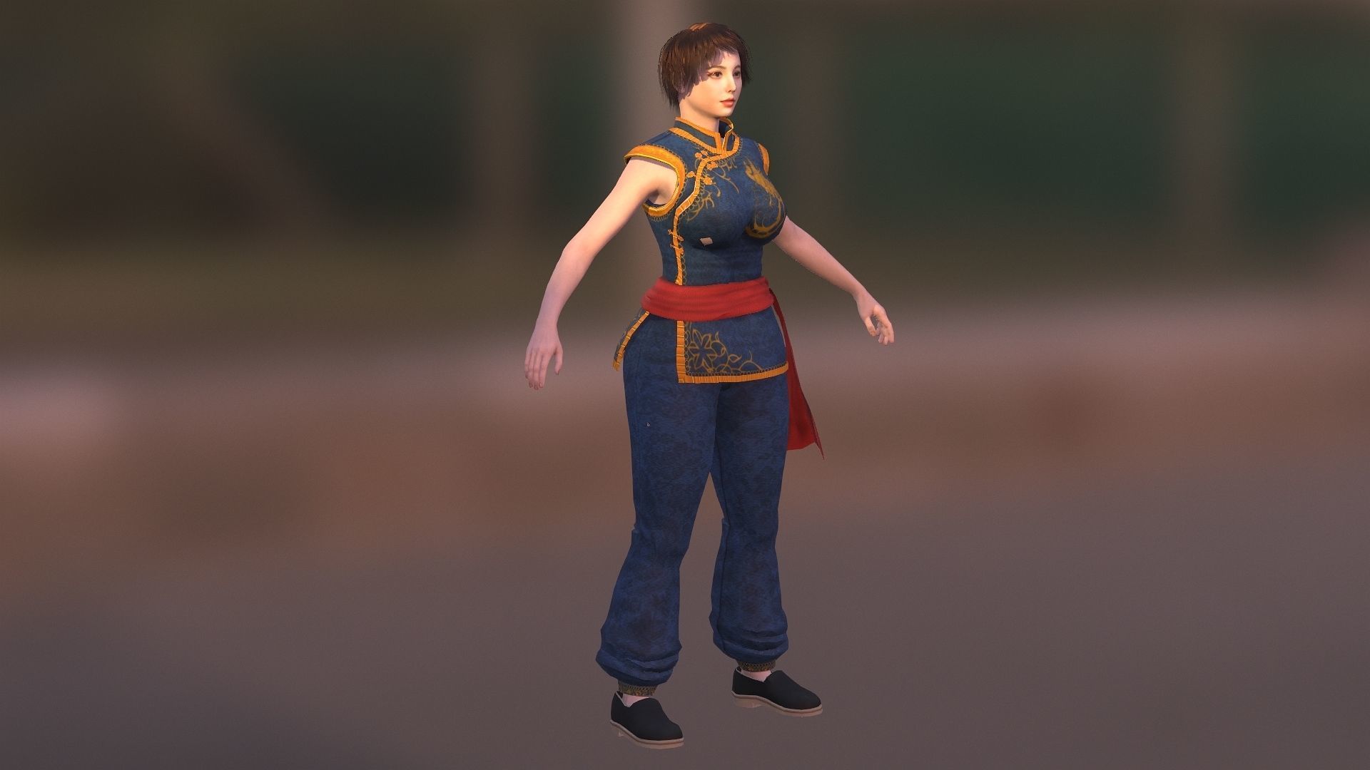 Sophie Lee  Low-poly 3D model_1