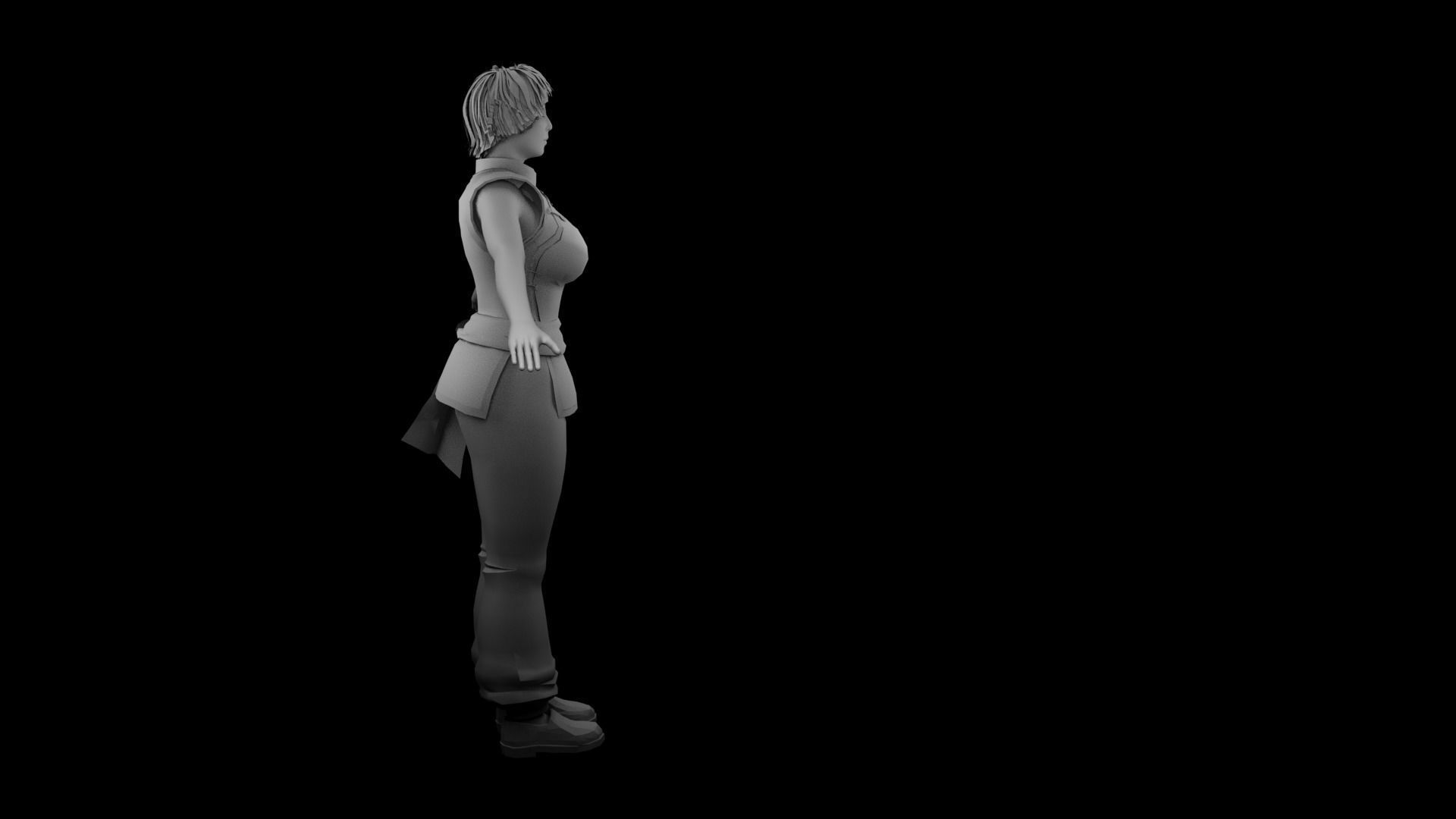 Sophie Lee  Low-poly 3D model_9