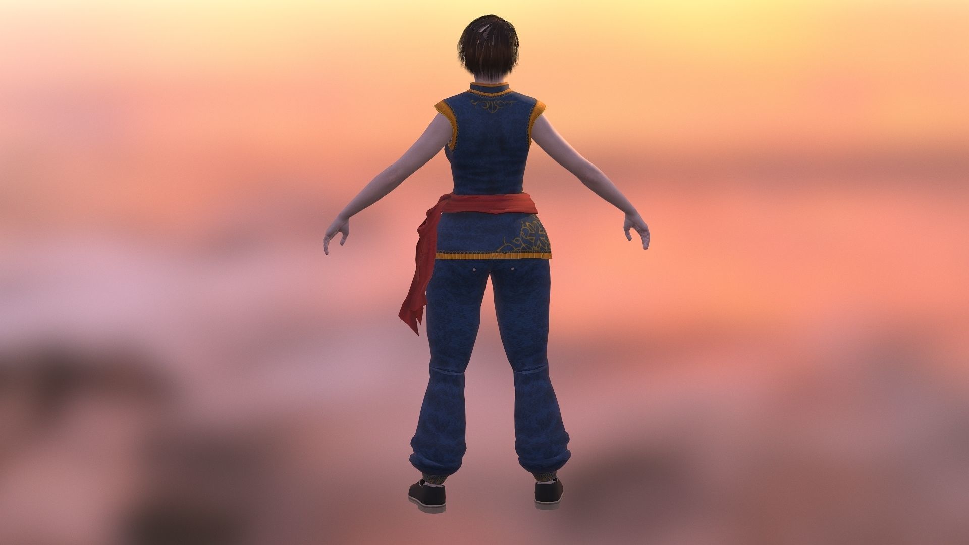 Sophie Lee  Low-poly 3D model_4