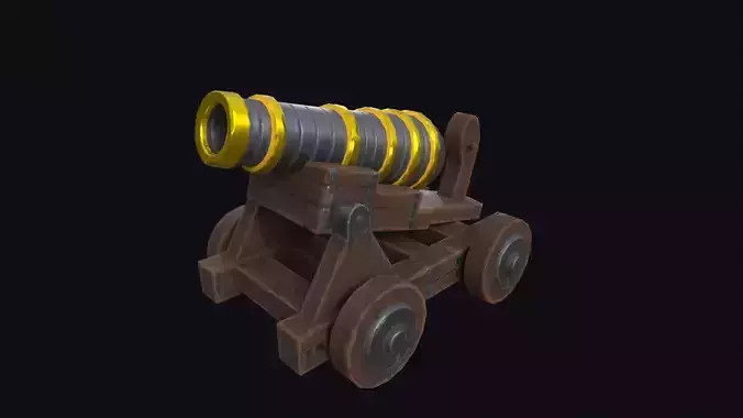 Gameready Stylized Cannon
