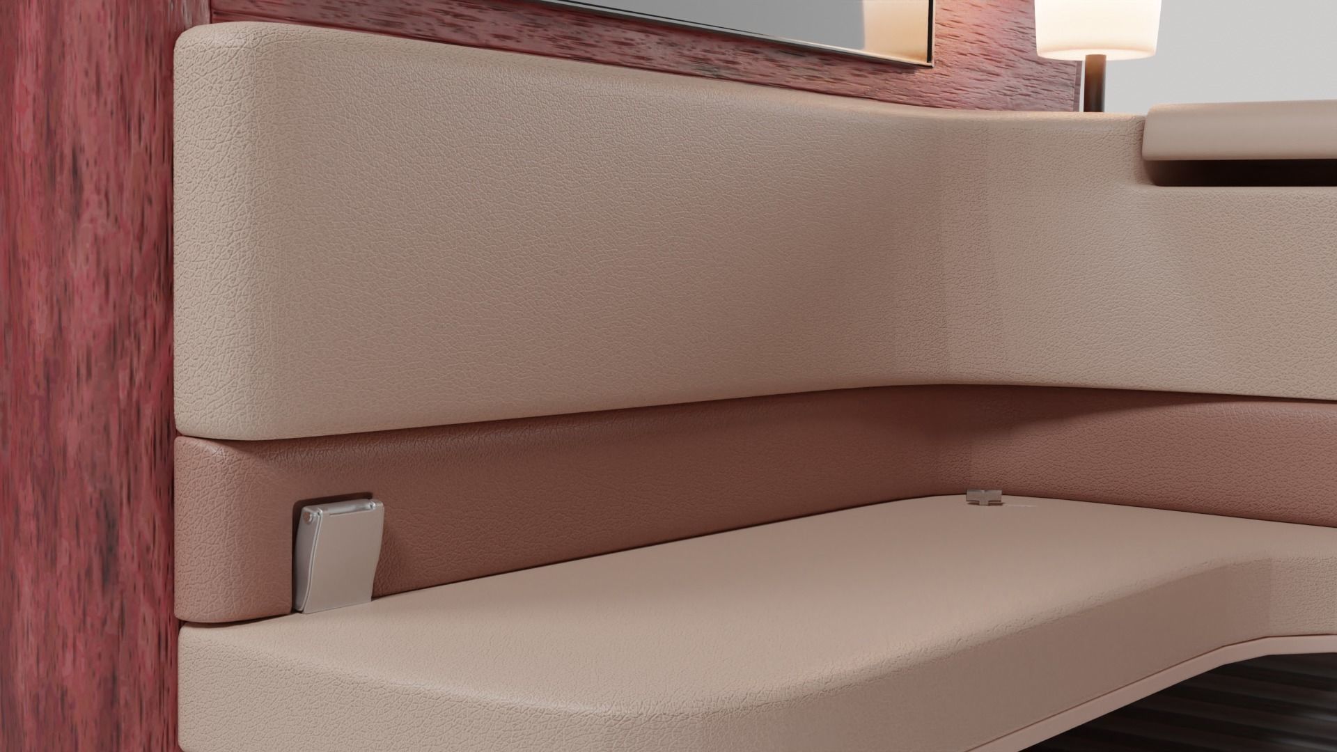 Luxury plane seat Low-poly 3D model_5