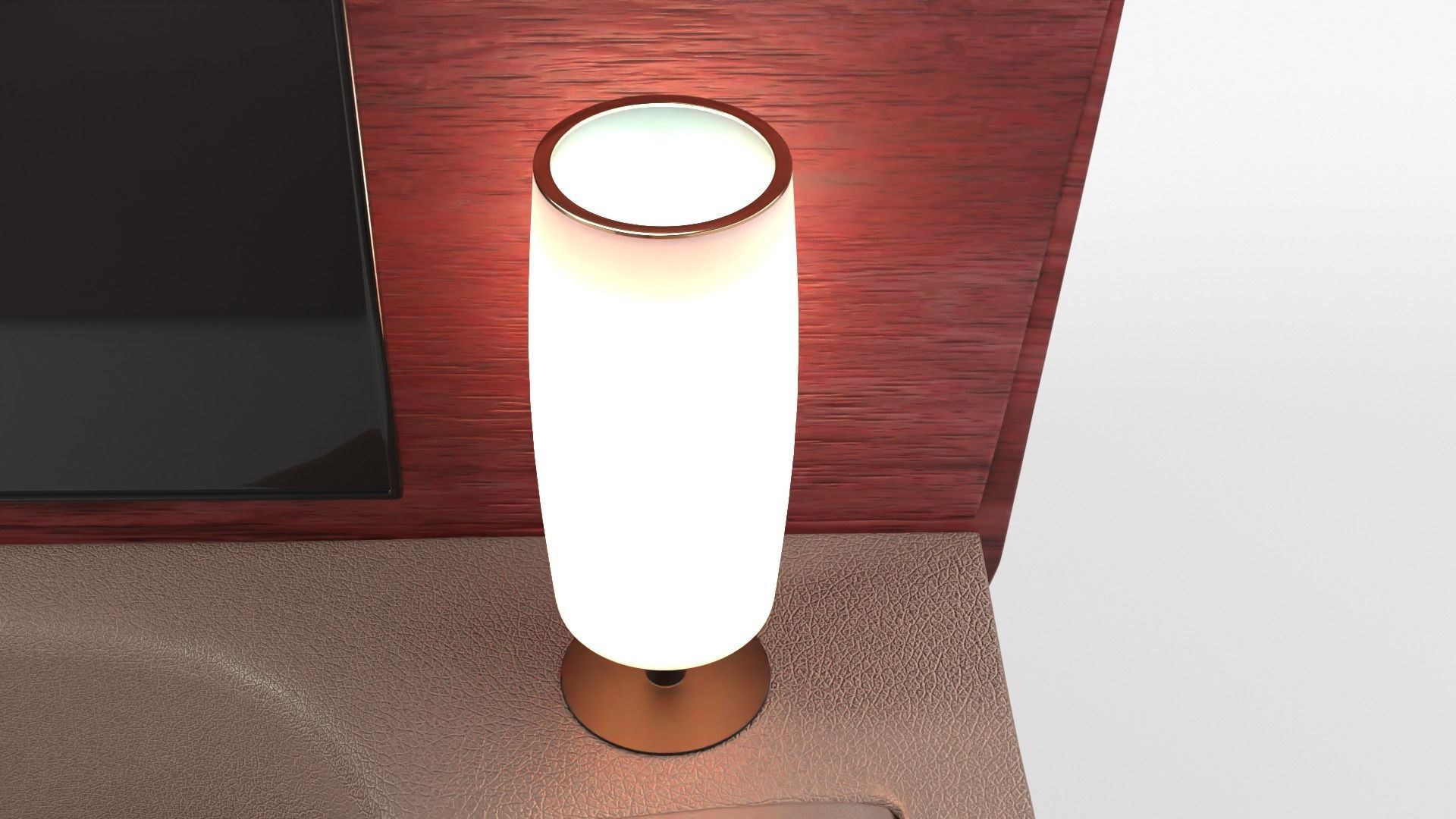 Luxury plane seat Low-poly 3D model_19