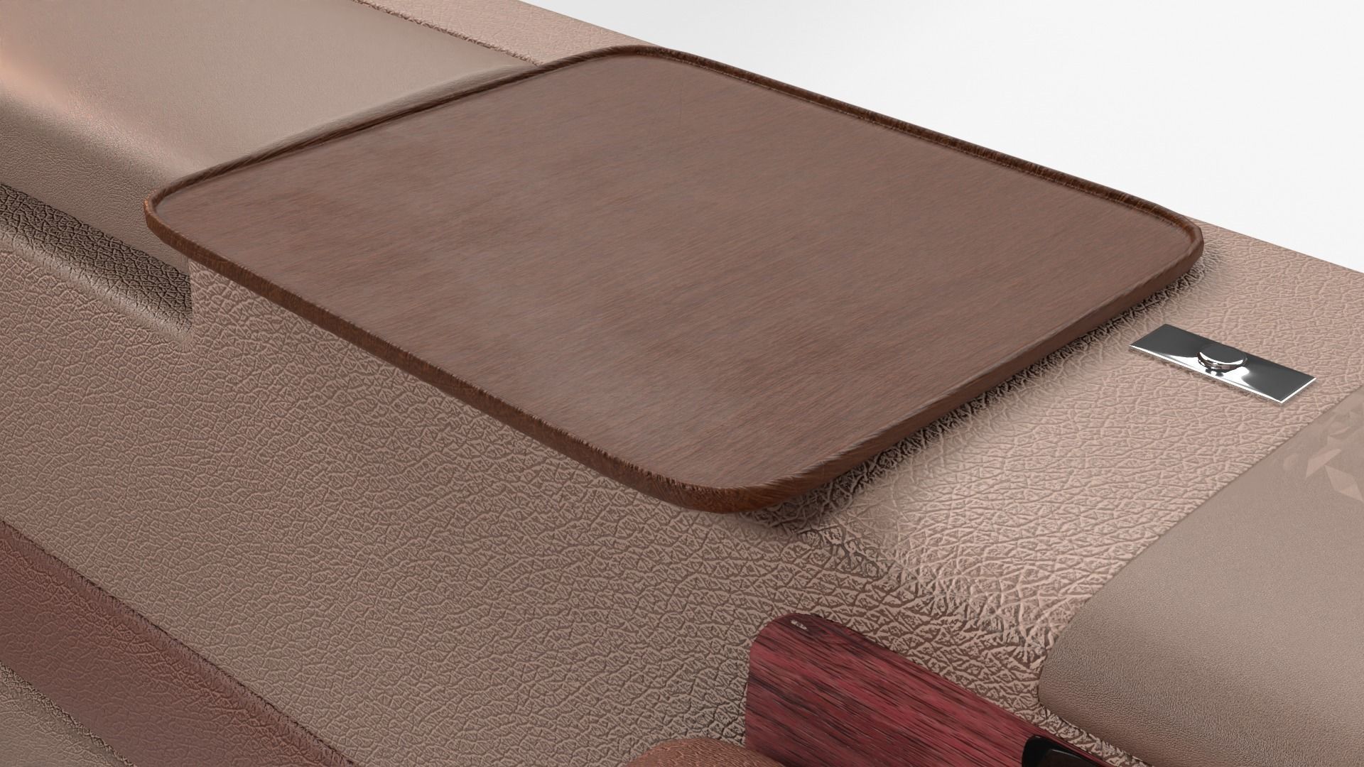 Luxury plane seat Low-poly 3D model_20