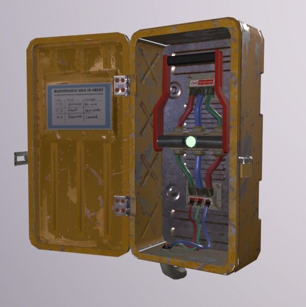 Panel Switch Low-poly 3D model_2