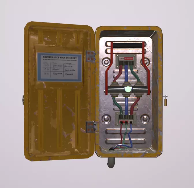 Panel Switch Low-poly 3D model_0