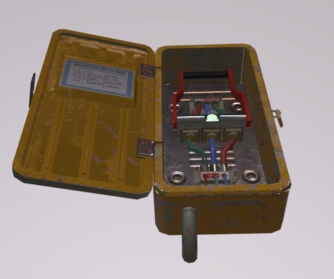 Panel Switch Low-poly 3D model_5