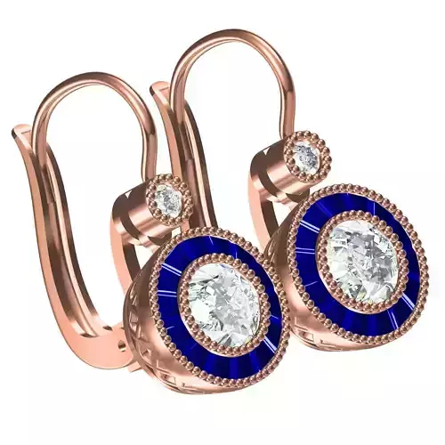 Diamond Halo Drop Earring