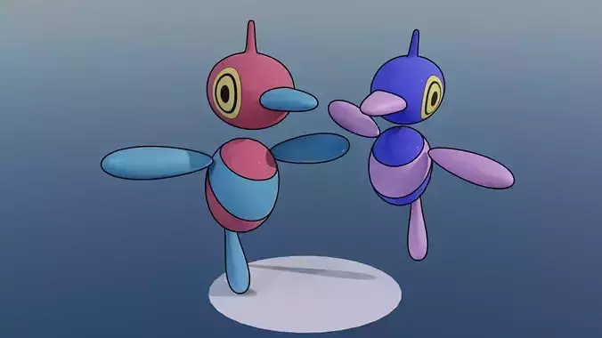 Pokemon Porygon-Z and Shiny Version