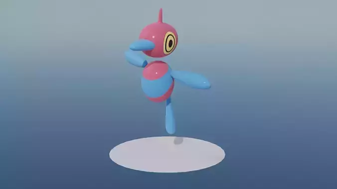 Pokemon Porygon-Z Low-poly 3D model