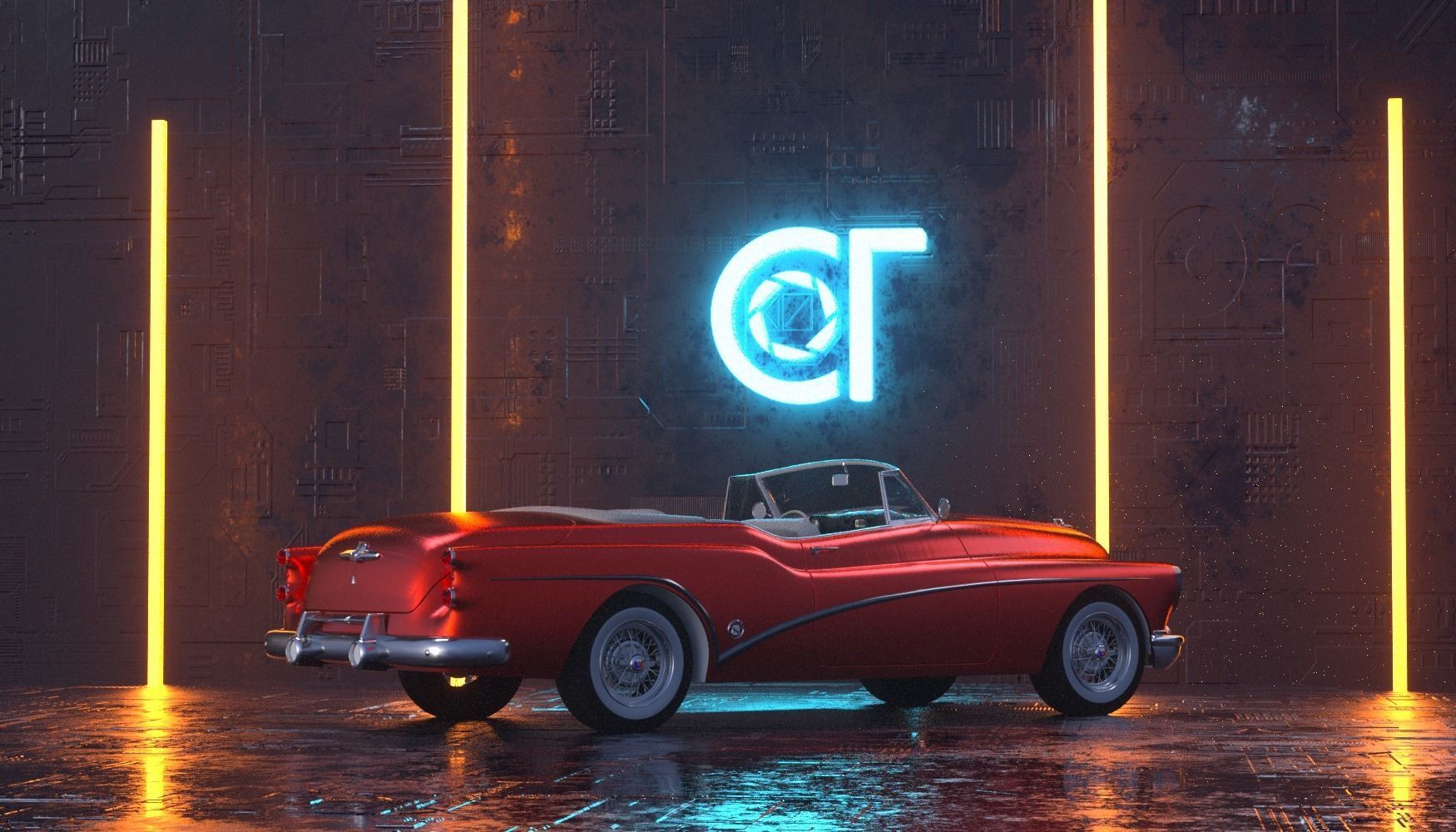 Buick Skylark Convertible 1953 3D model 3D model_7