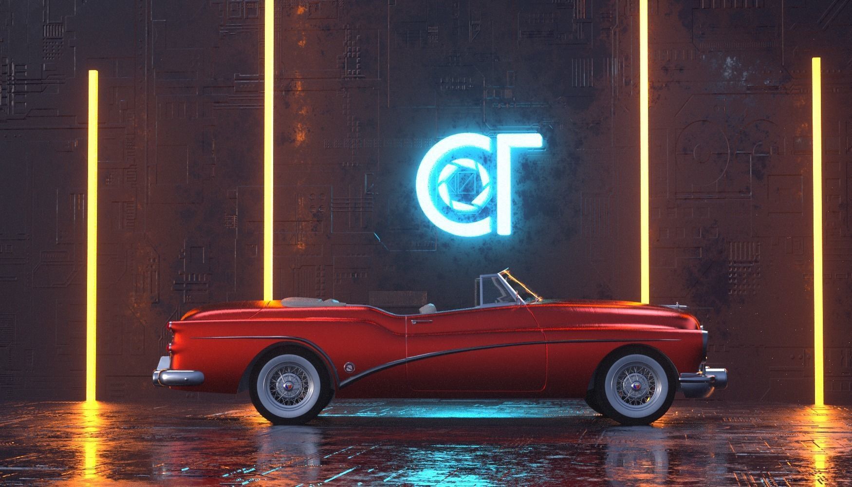 Buick Skylark Convertible 1953 3D model 3D model_6