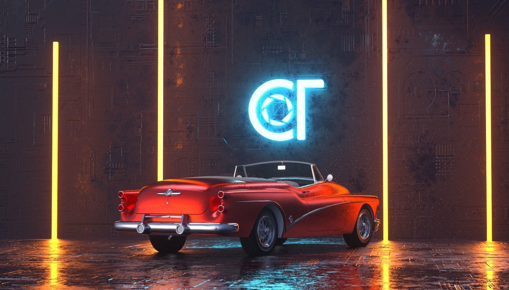 Buick Skylark Convertible 1953 3D model 3D model_8