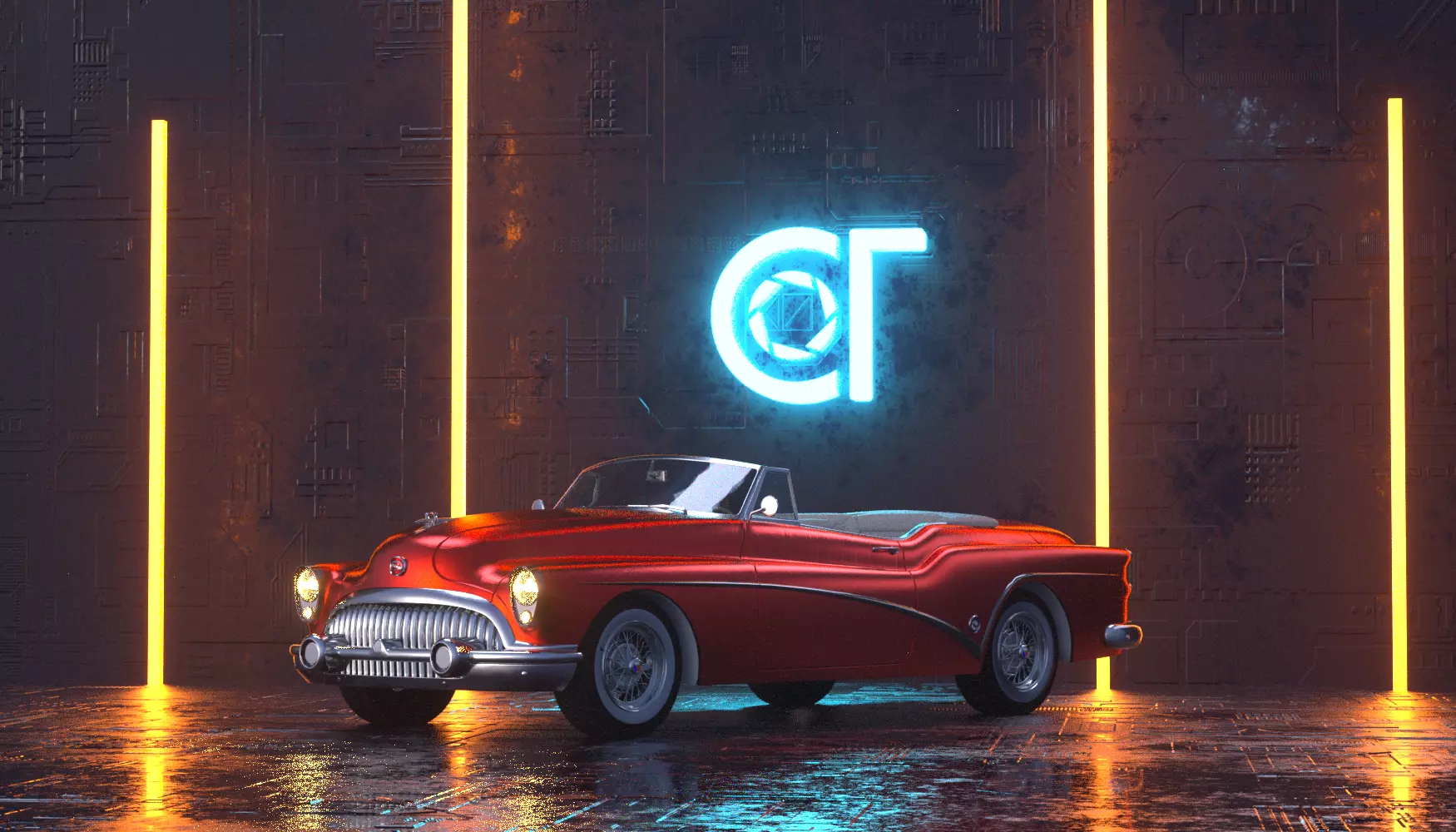 Buick Skylark Convertible 1953 3D model 3D model_0