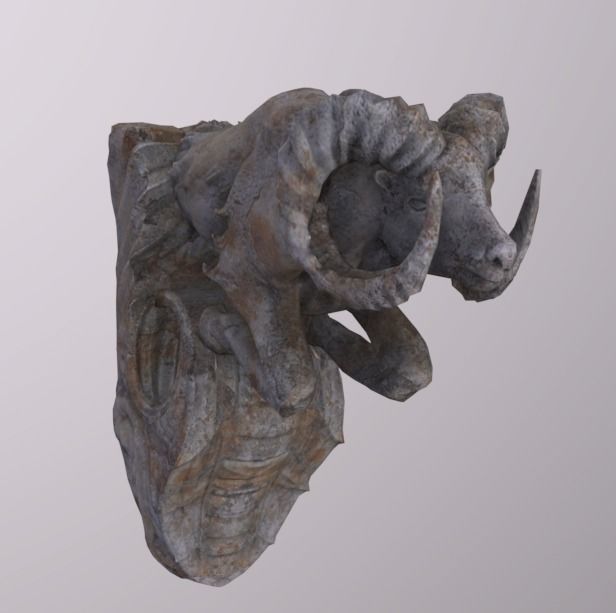 Gargoyles Low-poly 3D model_2