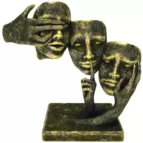 Decorative statue of thinking