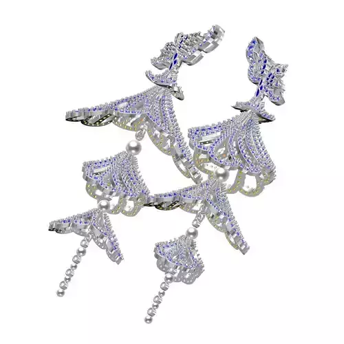 Antique Diamond Bird Jhumka Earring