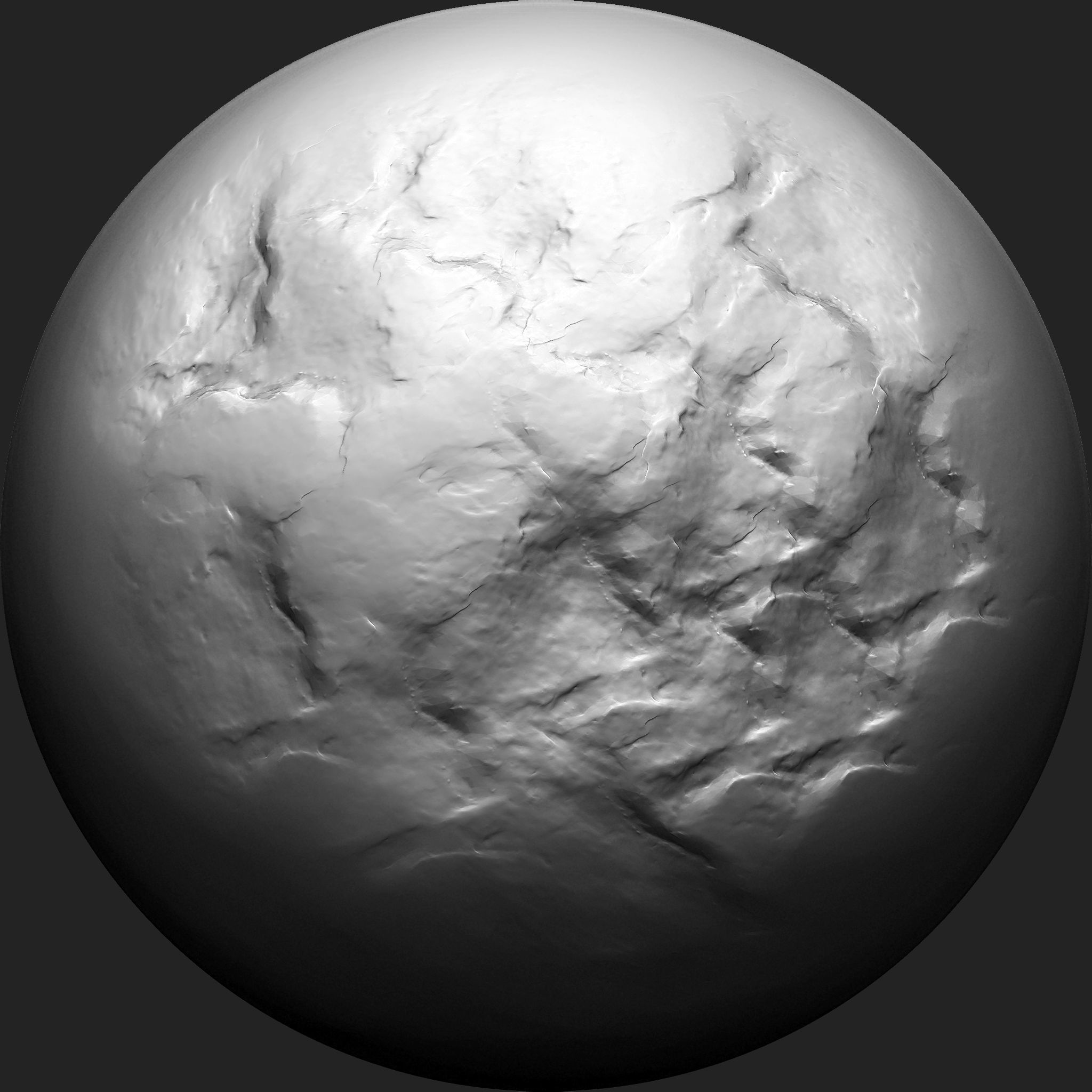 Stone Detail Brushes for Zbrush Low-poly 3D model_4