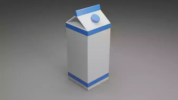 Milk box low poly