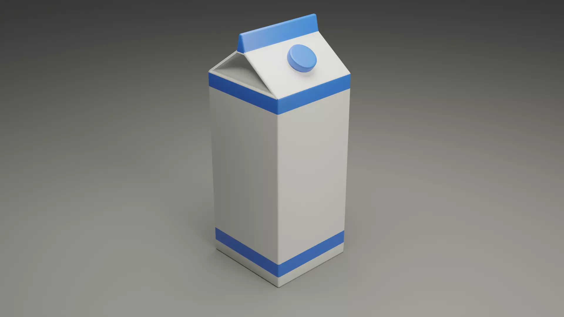 Milk box low poly Low-poly 3D model