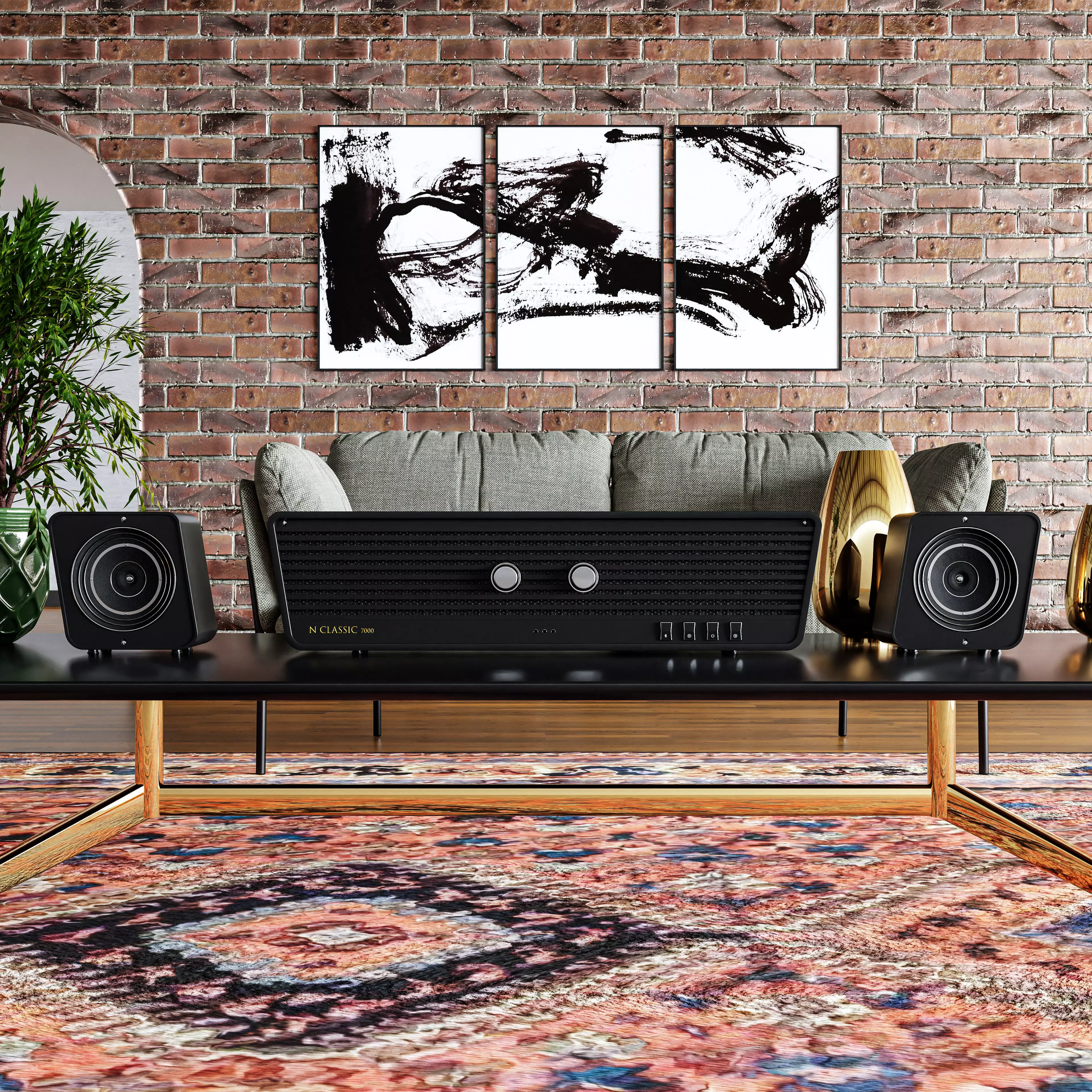 Audio System retro 3D model_0