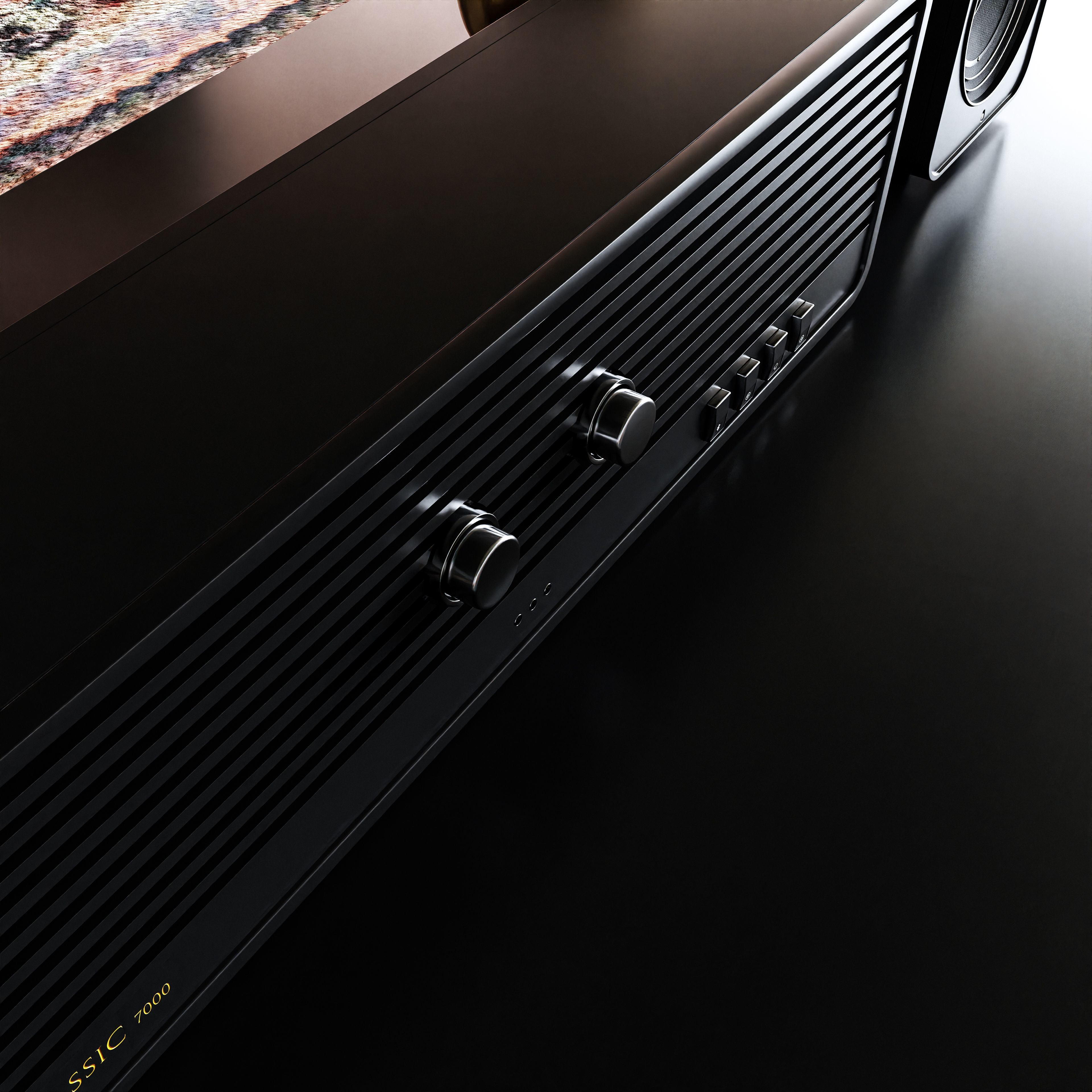 Audio System retro 3D model_4