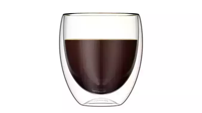 Dark Cafe Coffee Glass Cup Mug