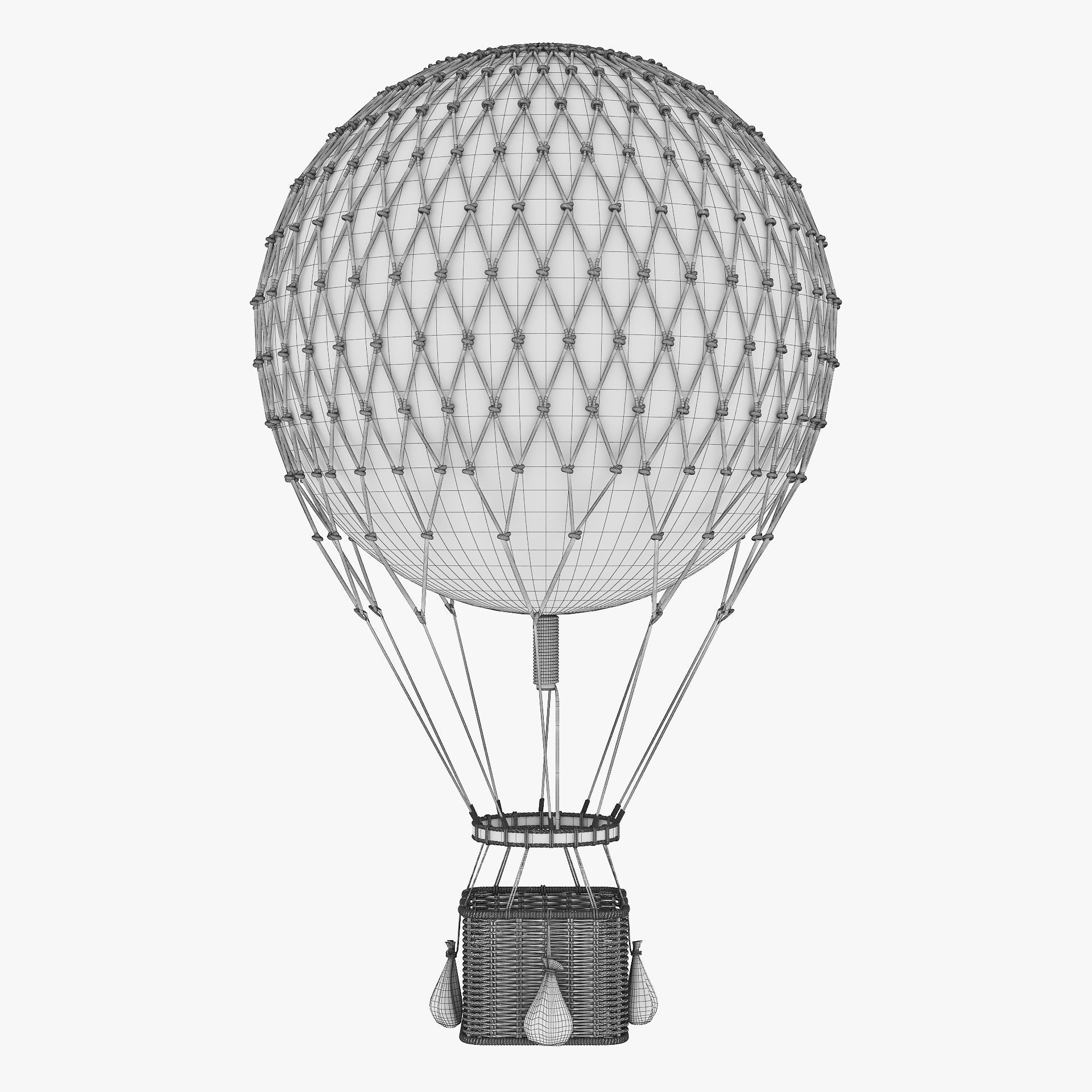 Hot Air Balloon v 1 3D model_9