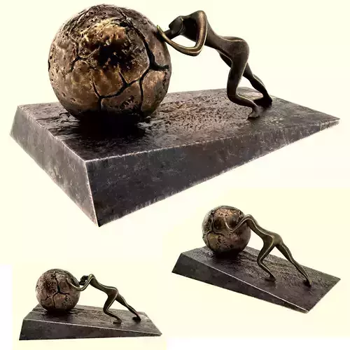 Thinking statue 3D print model