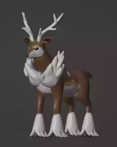 Sawsbuck Winter Form 3D print model