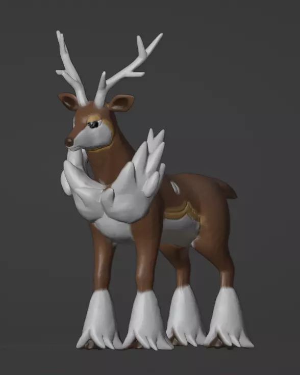 Sawsbuck Winter Form 3D print model_0