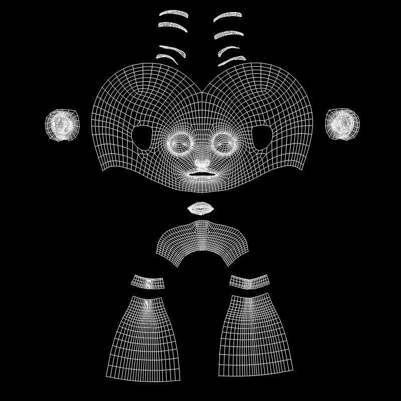 3D character head model 3D model_10