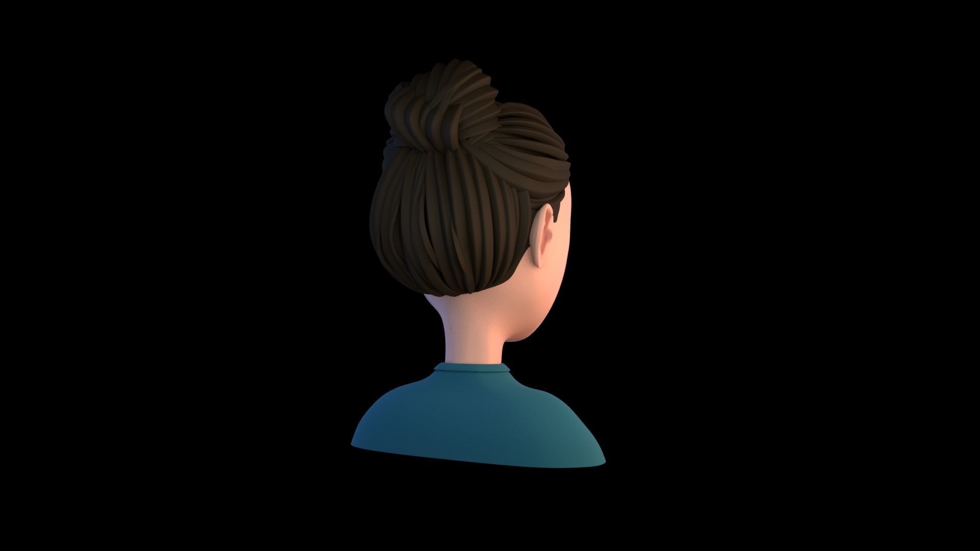 3D character head model 3D model_3