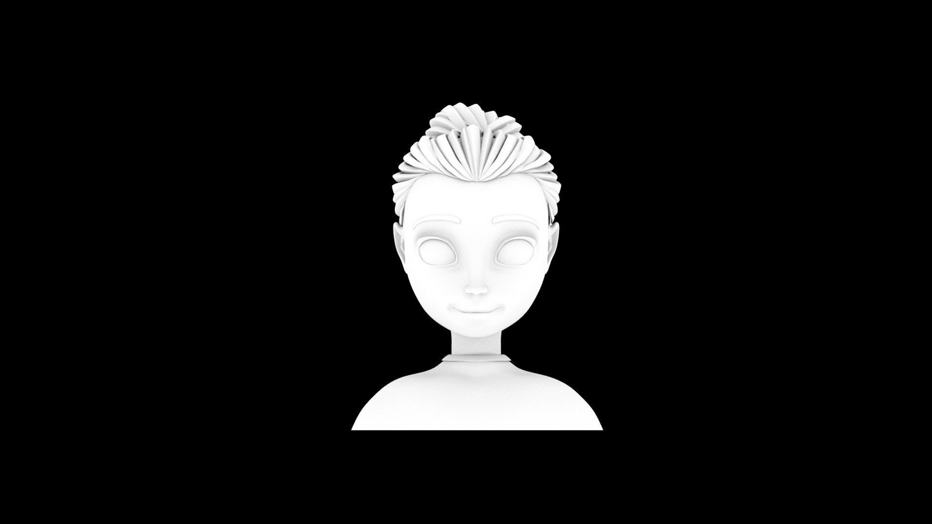 3D character head model 3D model_5