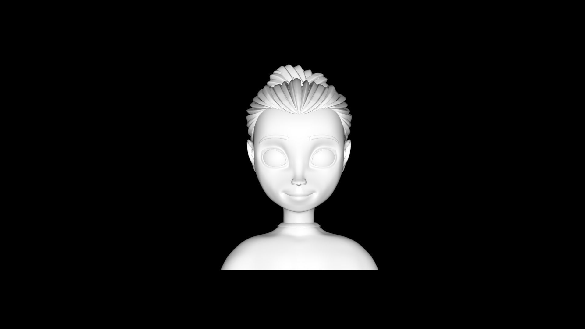 3D character head model 3D model_6
