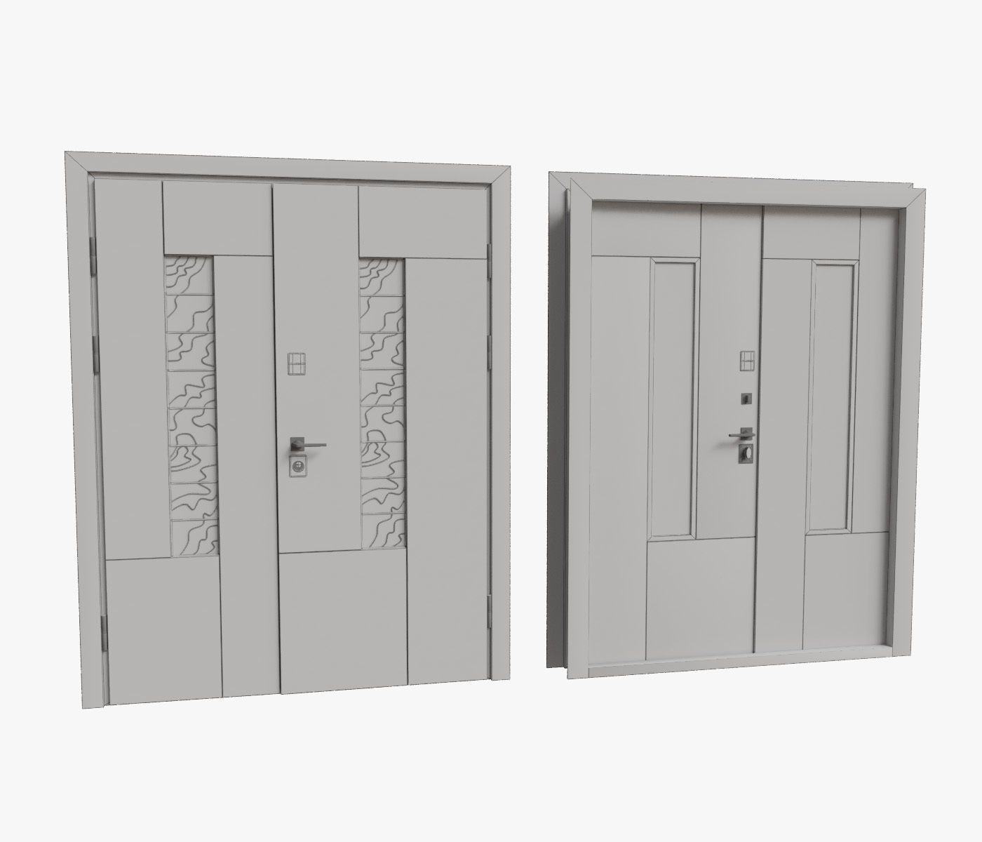Entrance door King Size 3D model_6