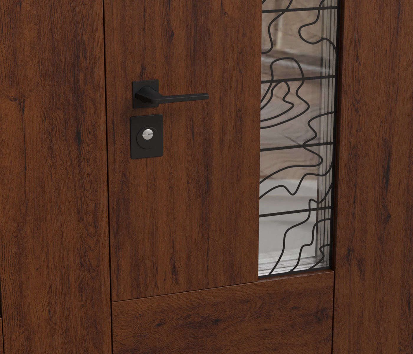 Entrance door King Size 3D model_5