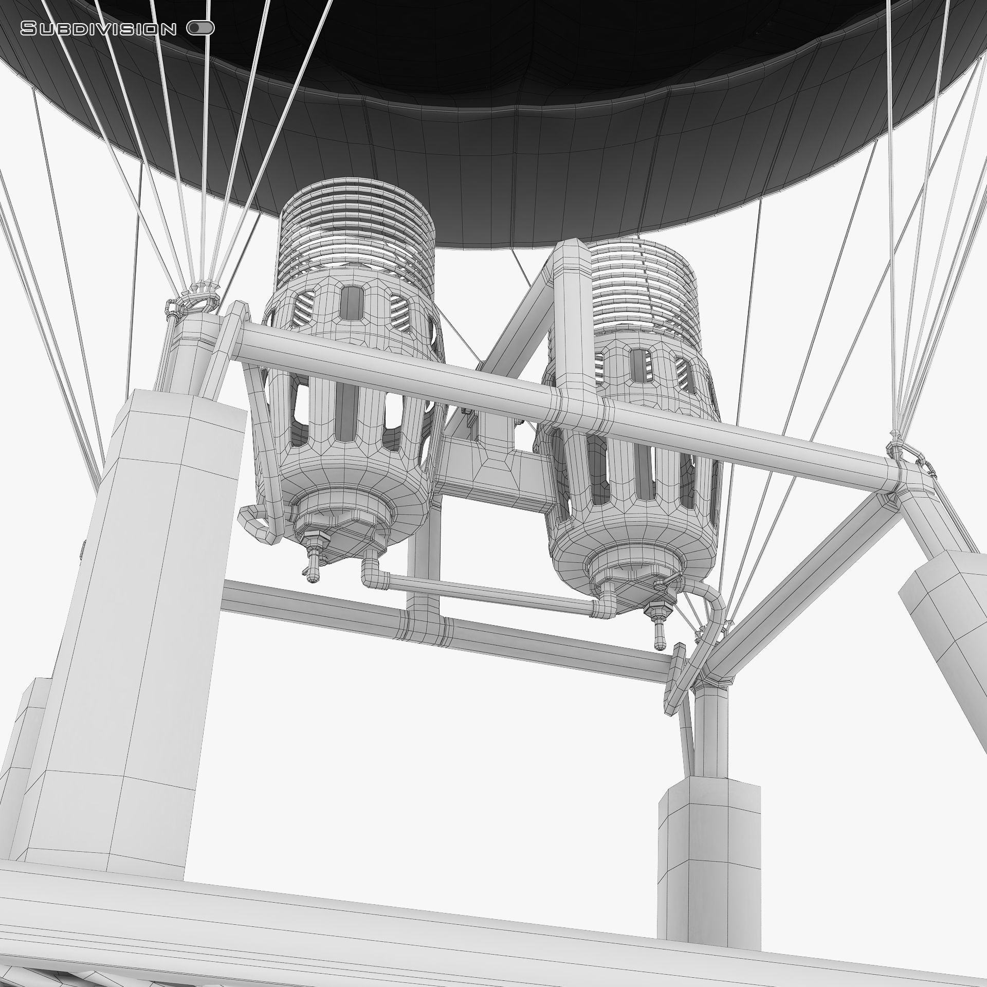 Hot Air Balloon v 2 3D model_34