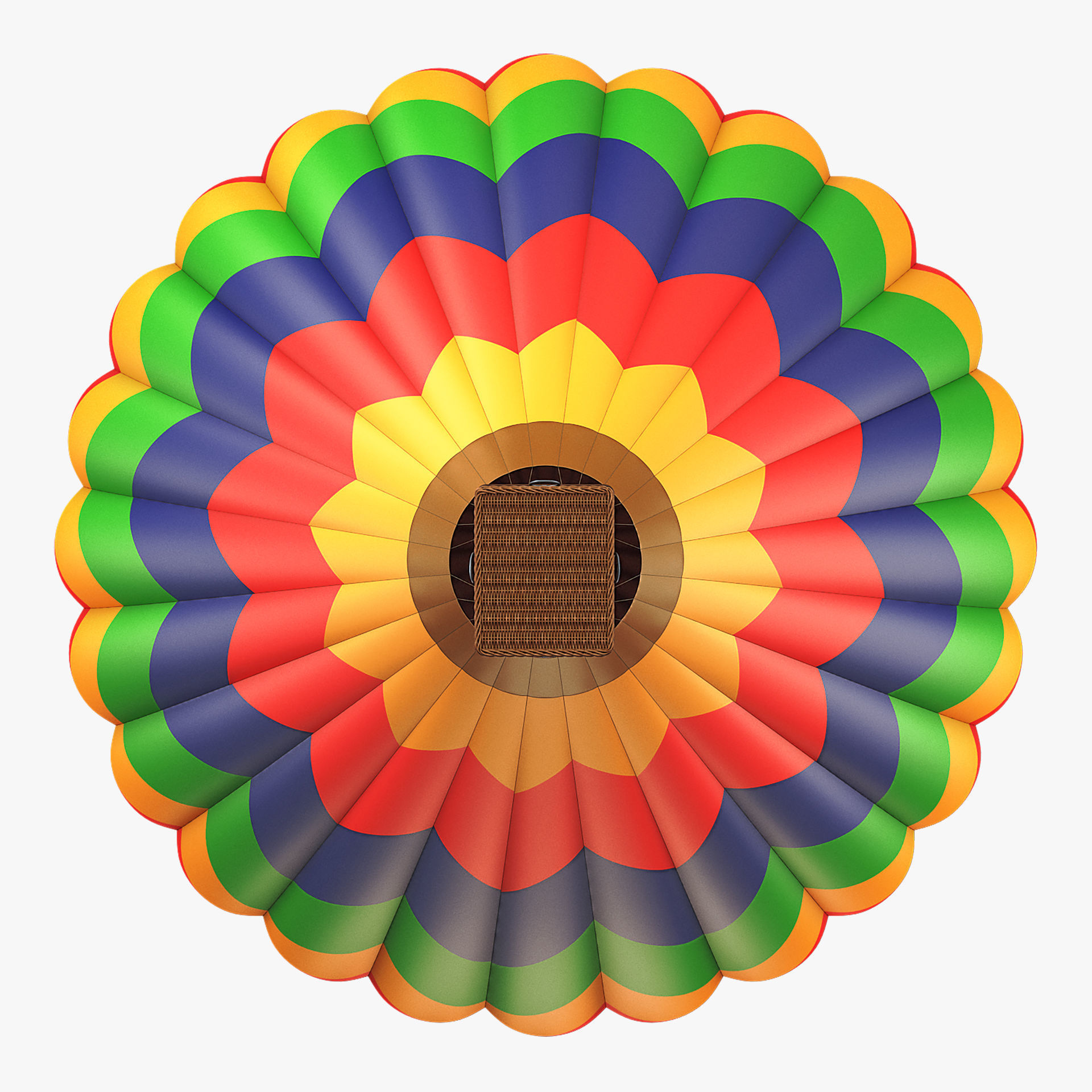 Hot Air Balloon v 2 3D model_7