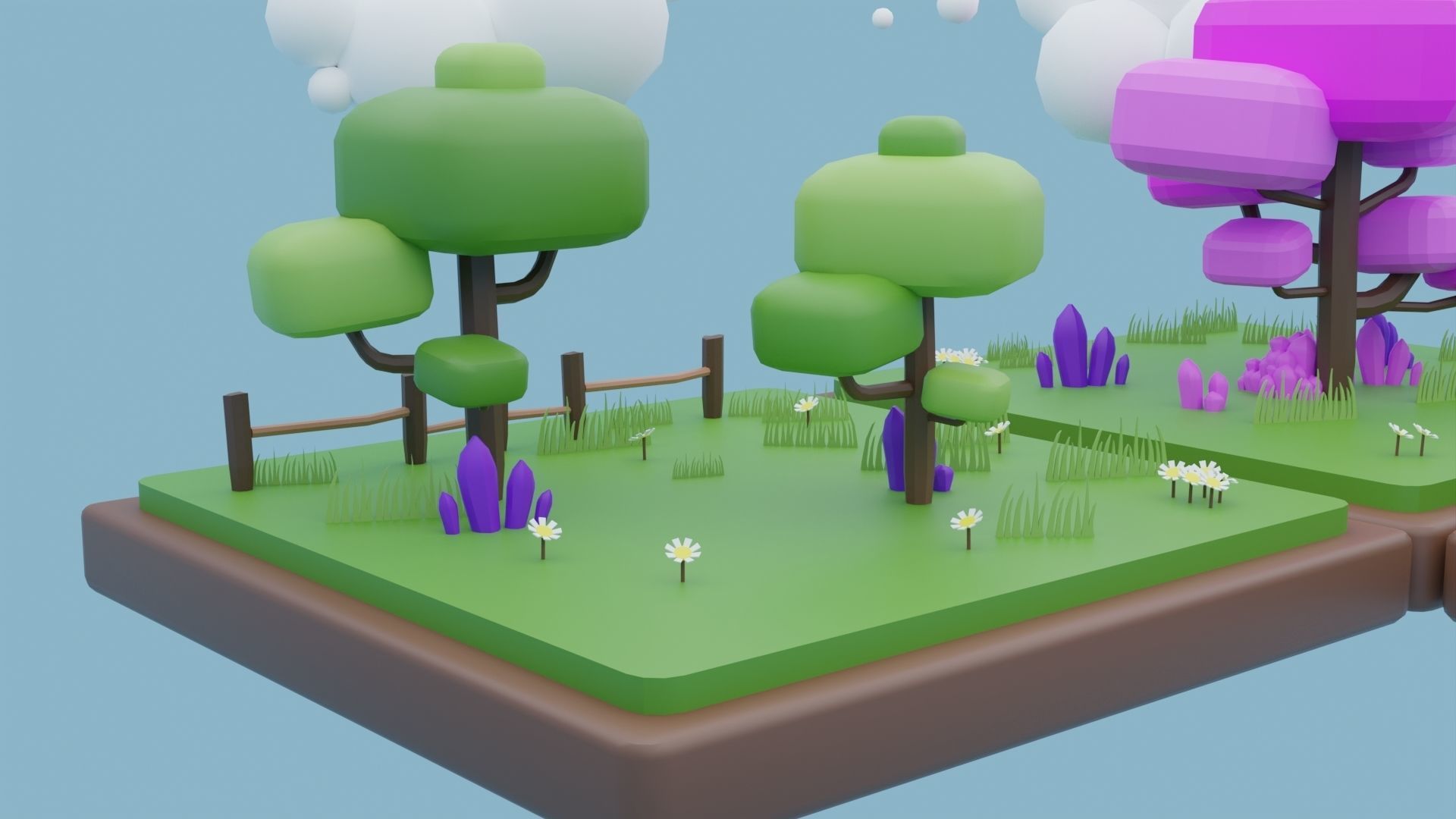 Toon Environment Low-poly 3D model_3