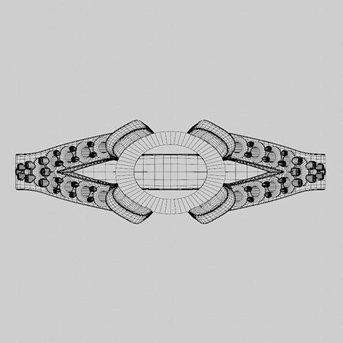 Gold Ring with emerald gem - 3D PRINT 3D print model_4