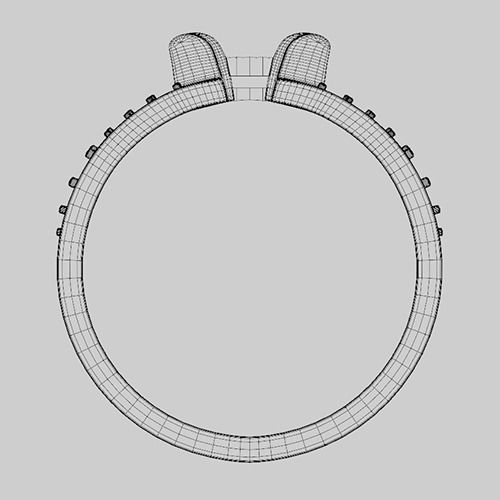 Gold Ring with emerald gem - 3D PRINT 3D print model_3