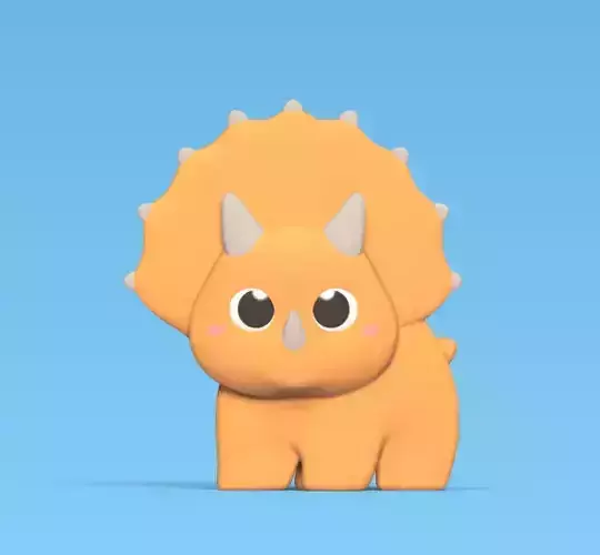 Dinosaur Triceratops Flat
