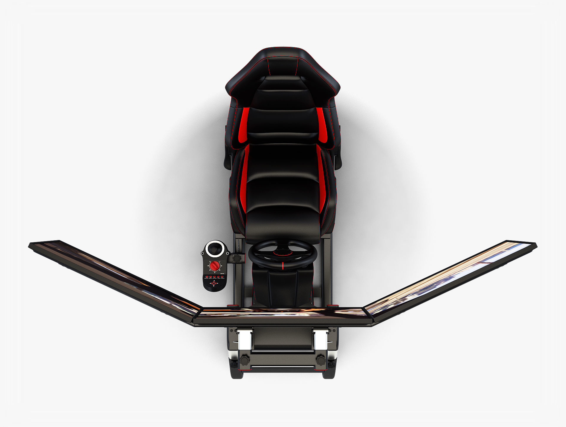 Racing Game Simulator Triple Display v 2 3D model | CGTrader