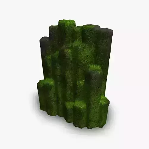 Cave Crystals - Moss 2 Low-poly 3D model