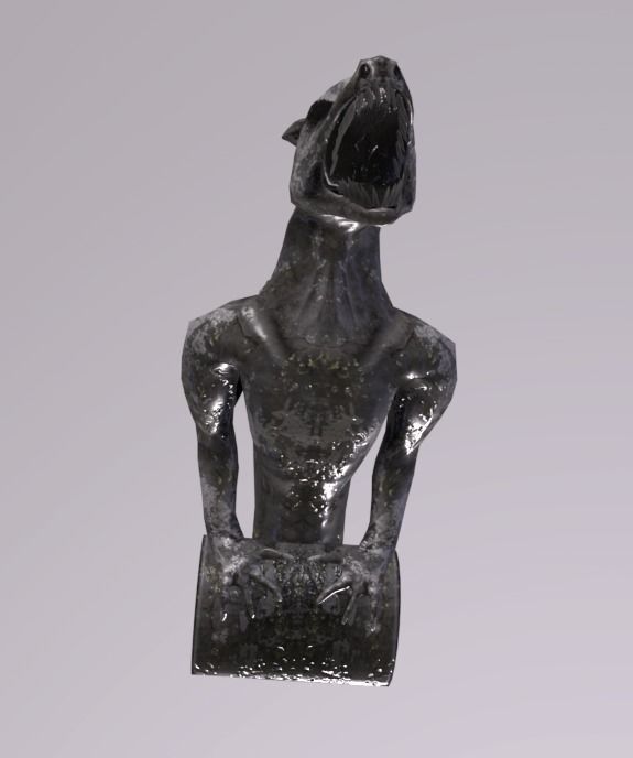 Gargoyle WingedBeast Low-poly 3D model_5