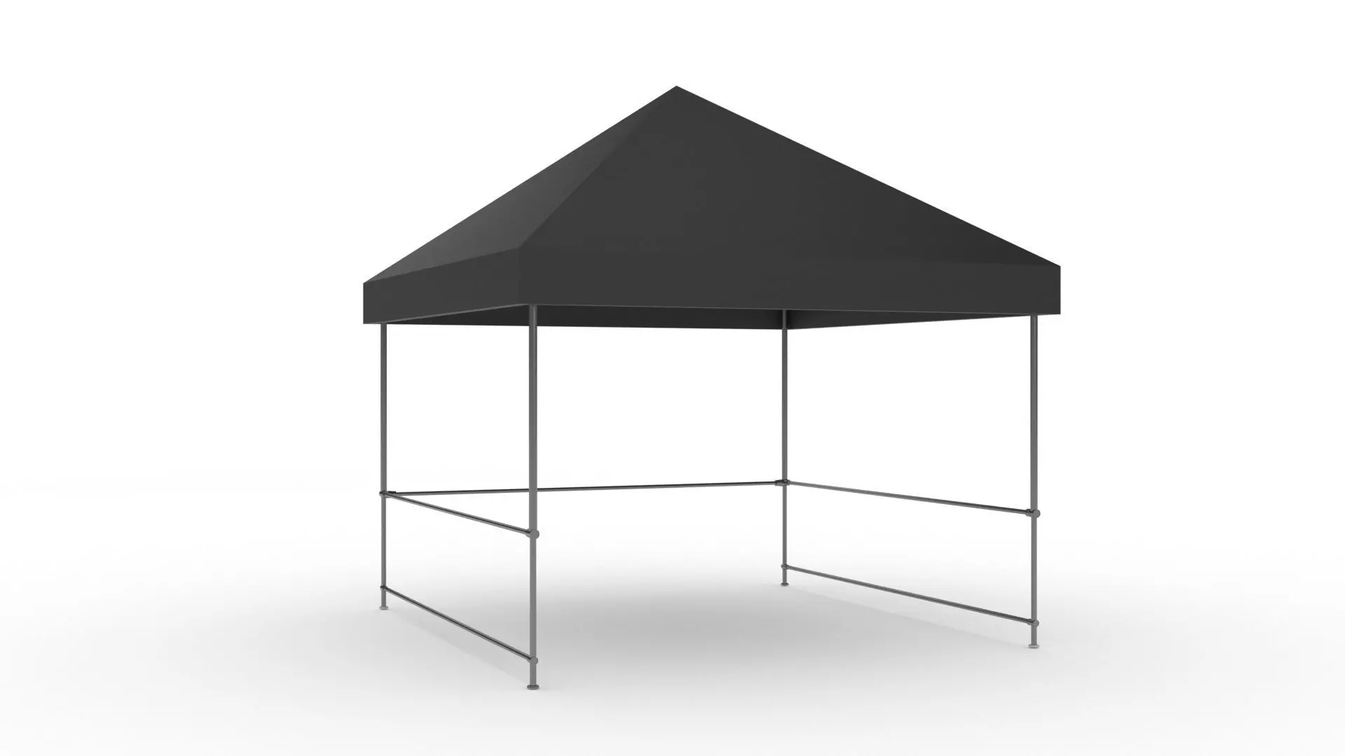 Event Tent 4x4 Low-poly 3D model_0