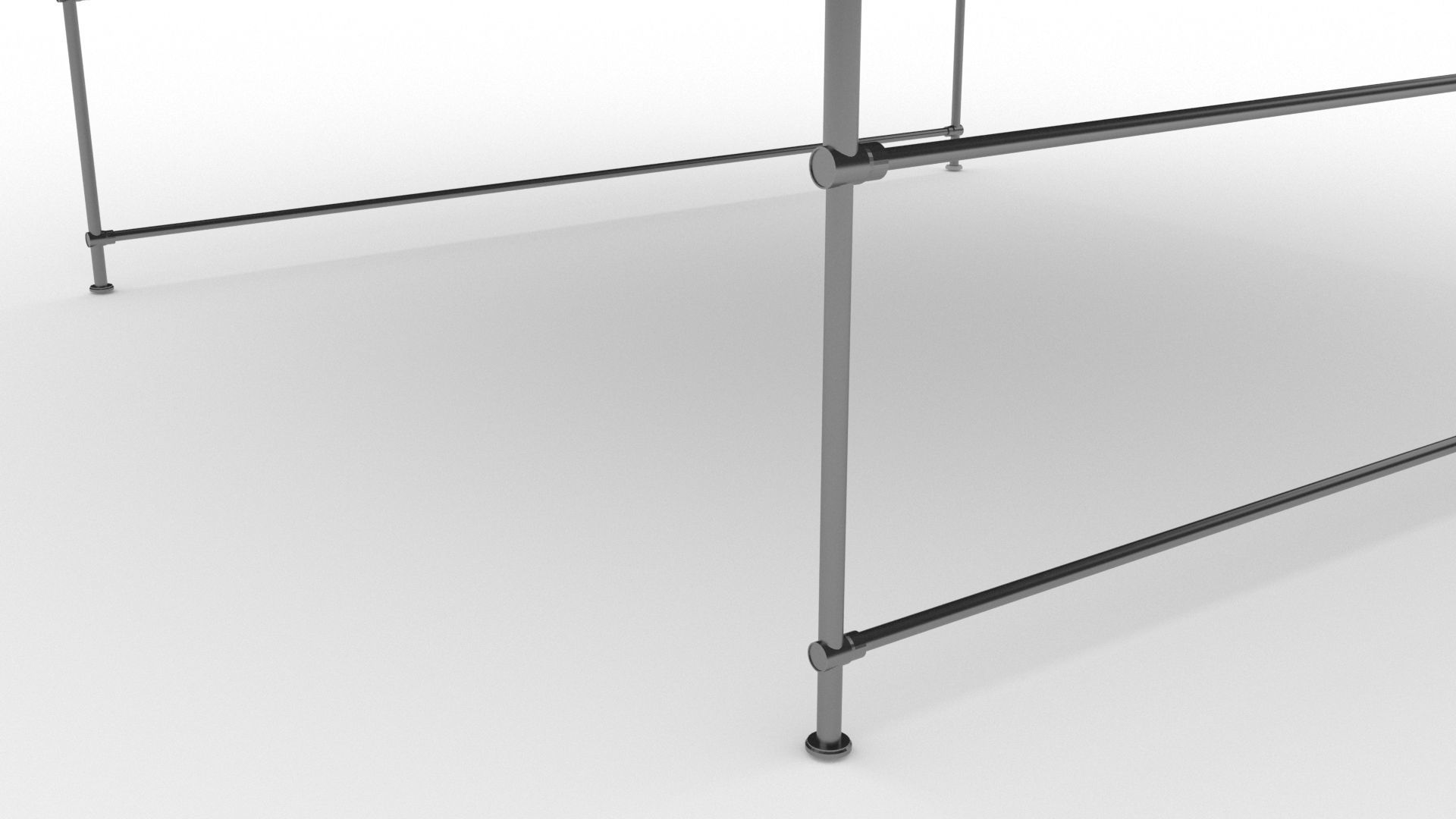 Event Tent 4x4 Low-poly 3D model_3