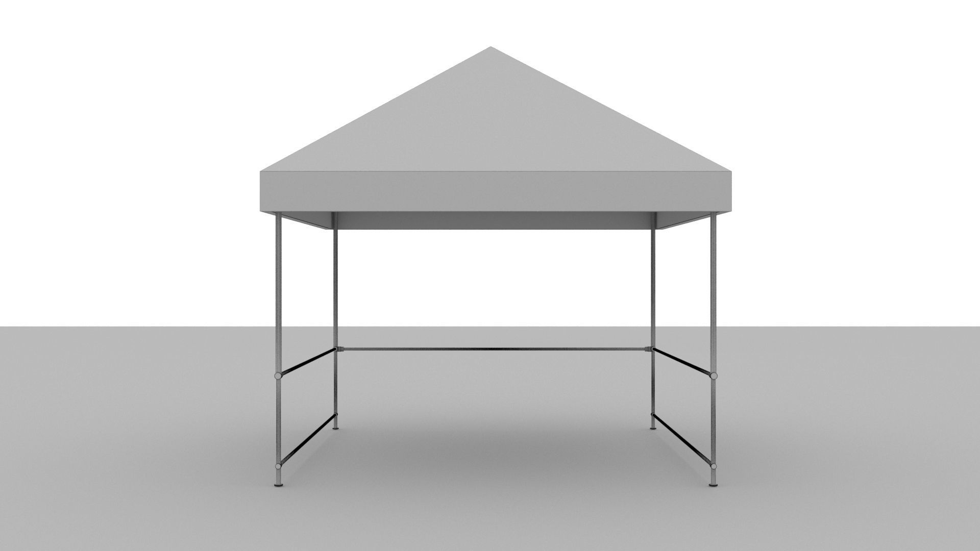 Event Tent 4x4 Low-poly 3D model_5