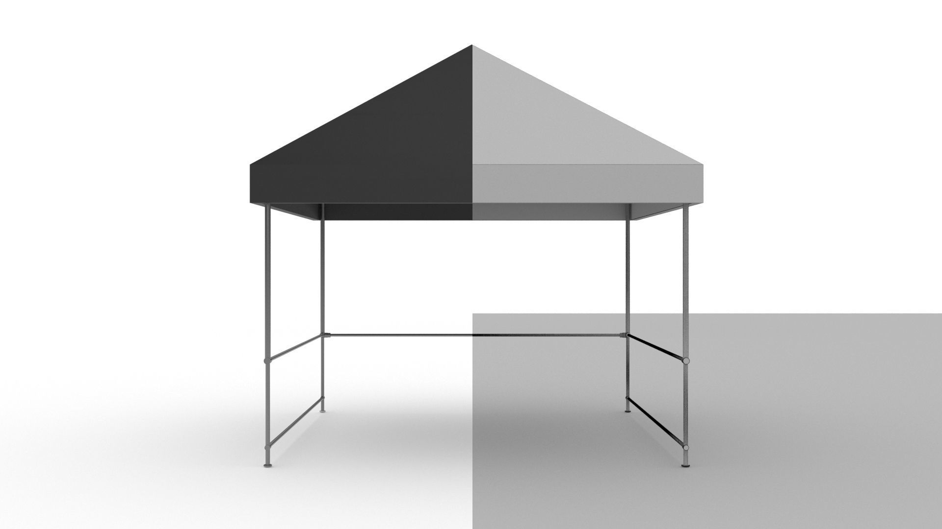 Event Tent 4x4 Low-poly 3D model_4