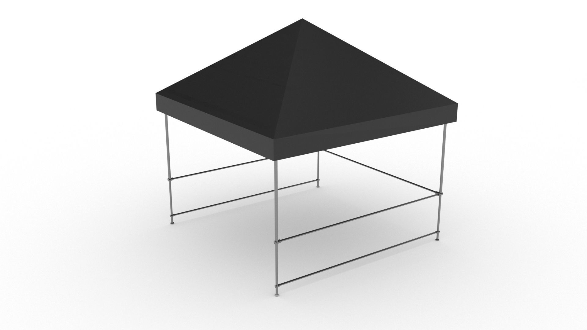 Event Tent 4x4 Low-poly 3D model_2